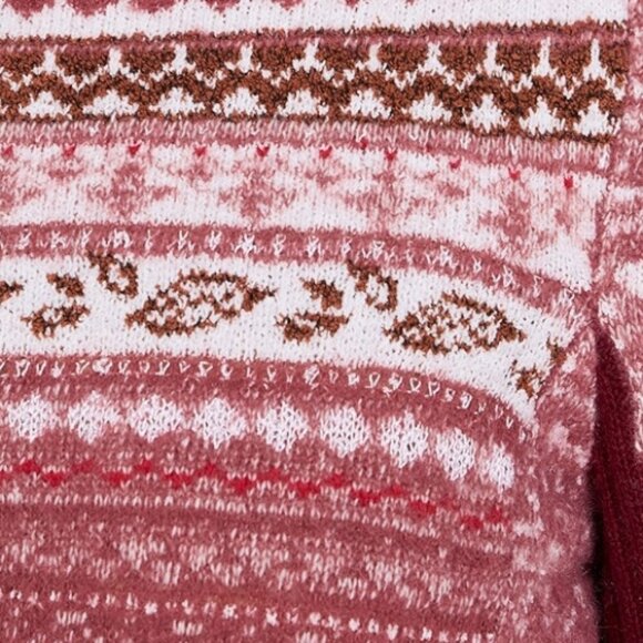 Free People 'Bali Juniper' Turtleneck Sweater, Rhubarb Combo - Picture 4 of 4